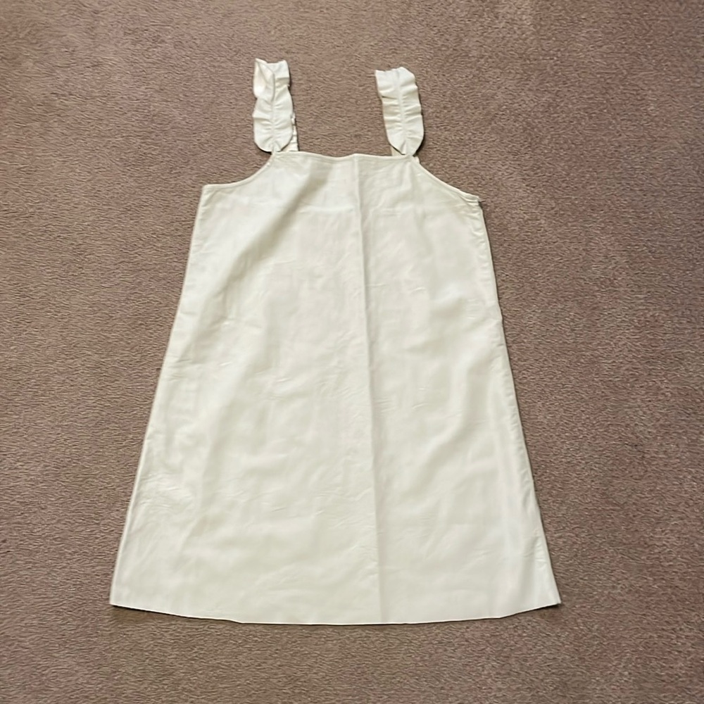Zara White Leather Shift Dress